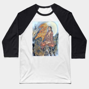 Buddha Shakyamuni Subjugates Demon Mara 1888 Kawanabe Kyosai Baseball T-Shirt